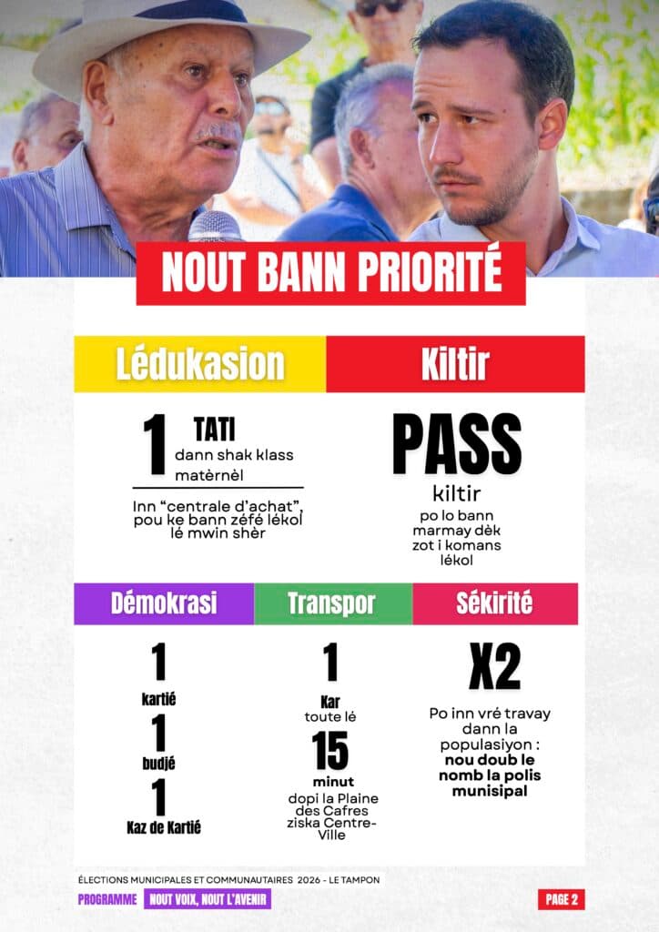 Programme créole page 2